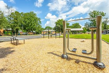Outdoor fitness equipment at hawthorne at the ridge in madison, al